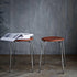 Dot™ Stool Leather / Chromed Steel Base
